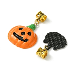 Halloween Theme Alloy Enamel & Resin European Dangle Charms&nbsp;PALLOY-FZ00014