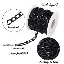 Oval Oxidation Aluminum Curb Chains&nbsp;CHA-TAC0004-01EB