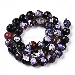 Natural Fire Crackle Agate Bead Strands&nbsp;G-S215-10mm-07