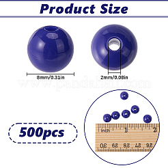 Opaque Acrylic Beads&nbsp;MACR-SP0001-27B-02