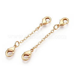 Brass Cable Chain Chain Extender&nbsp;KK-ZX024-37G-A