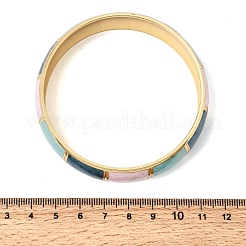 304 Stainless Steel Enamel Bangles for Women&nbsp;BJEW-D408-38G