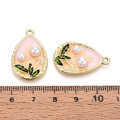 Rack Plating Alloy Enamel Pendants&nbsp;ENAM-N065-13KCG