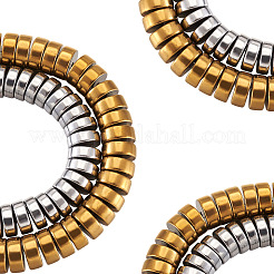 2 Strands 2 Colors Electroplate Non-magnetic Synthetic Hematite Beads Spacers Strands&nbsp;G-TA0001-28