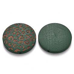Painted Natural Wood Beads&nbsp;X-WOOD-N006-07P