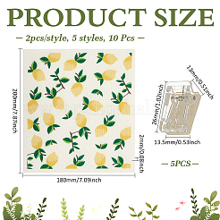 10Pcs 5 Styles Wood Pulp Cotton Cleaning Cloth&nbsp;AJEW-MA0001-35A