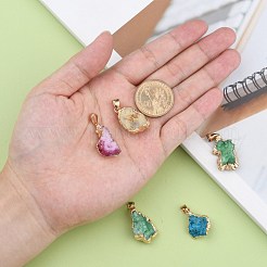 Natural Druzy Agate Pendants&nbsp;G-Q494-76