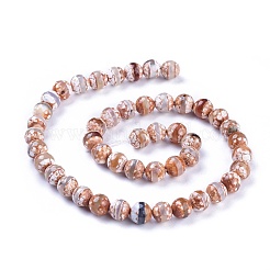 Tibetan Style Striped Pattern dZi Beads&nbsp;X-TDZI-G002-8mm-10