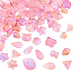 64Pcs Gradient Color Transparent Glass Beads&nbsp;GLAA-TA0003-48H