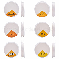 12Roll 6 Style Round Crystal Elastic Stretch Thread&nbsp;EW-YS0001-01