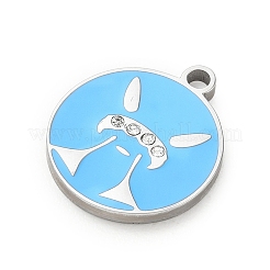 Twelve Constellations 304 Stainless Steel Enamel Pendants&nbsp;SA-CBAAE04-01P-08