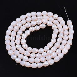 Electroplate Glass Beads Strands&nbsp;EGLA-T008-15B