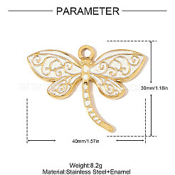 304 Stainless Steel Enamel Pendants&nbsp;STAS-OY006-64G
