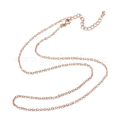 Brass Cable Chain Necklaces&nbsp;X-NJEW-K123-05RG