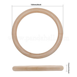 Schima Wood Curtain Rings&nbsp;FIND-WH0002-60B