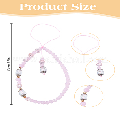 1Pc Acrylic & Glass Beads Mobile Strap&nbsp;HJEW-LP0001-49