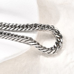 304 Stainless Steel Cuban Chain Bracelets for Men&nbsp;BJEW-B140-06C
