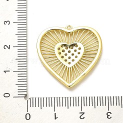 Rack Plating Brass Micro Pave Clear Cubic Zirconia Pendants&nbsp;KK-L210-010G
