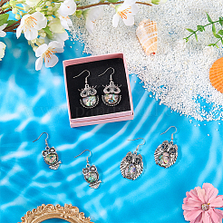 3 Pairs 3 Styles Alloy Dangle Earrings&nbsp;EJEW-WR0001-14