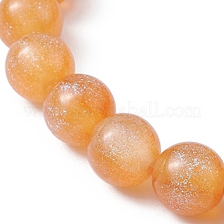 Imitation Cat Eye Resin Heart Beaded Stretch Bracelet for Kids&nbsp;BJEW-JB09569