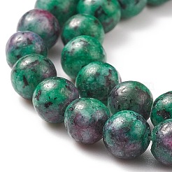 Round Dyed Natural Gemstone Bead Strands&nbsp;G-R345-8mm-15