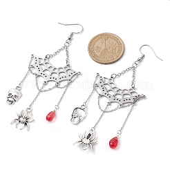 Alloy Glass Pendants Earrings&nbsp;EJEW-TA00425