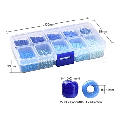 8500Pcs 10 Style Glass Seed Beads&nbsp;SEED-YW0001-80B