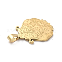 201 Stainless Steel Pendants&nbsp;LS-STAS-C062-04G
