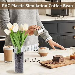 1000G PVC Plastic Simulation Coffee Bean&nbsp;AJEW-OC0015-14