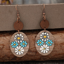 Wood Dangle Earrings&nbsp;FS-WGAEC85-01