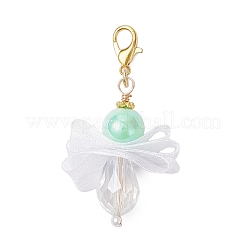 5Pcs Angel Glass & Acrylic Pendant Decorations&nbsp;HJEW-JM04180-02