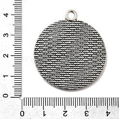 Tibetan Style Zinc Alloy Pendant Cabochon Settings&nbsp;TIBEP-M004-08AS-RS