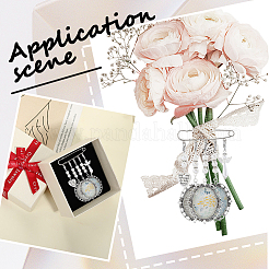 DIY Blank Charms Brooch Pendant Decoration with Imitation Pearl Beaded Making Kit&nbsp;DIY-SC0025-59