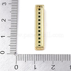 Rack Plating Brass Pave Cubic Zirconia Rectangle Multi-Strand Links&nbsp;KK-K341-42G