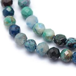 Natural Chrysocolla Beads Strands&nbsp;G-E411-24-4mm