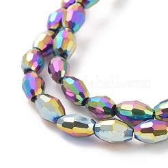 Electroplate Glass Beads Strands&nbsp;EGLA-J013-4X6mm-F15