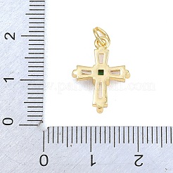 Brass Micro Pave Cubic Zirconia Pendants&nbsp;LS-KK-H273-51G-02
