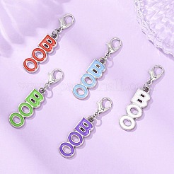 Alloy Enamel Word BOO Pendant Decorations&nbsp;HJEW-JM04368