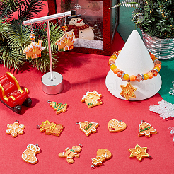 44Pcs 11 Styles Christmas Plastic Pendants&nbsp;FIND-SC0011-38