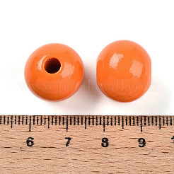 Painted Natural Wood Beads&nbsp;WOOD-A018-16mm-16