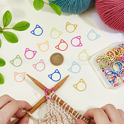 96Pcs 12 Colors Baking Paint Iron Stitch Markers&nbsp;IFIN-HS0001-05