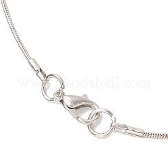Ocean Alloy Sea Animal and Faceted Glass Teardrop Pendant Brass Round Snake Chain Necklaces for Women&nbsp;NJEW-JN05915-02
