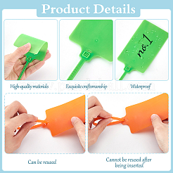 216Pcs 6 Colors Rectangle PP Luggage Tag&nbsp;DIY-WA0001-12