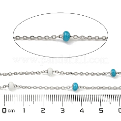 304 Stainless Steel Enamel Link Chains&nbsp;AJEW-Z028-09P-10