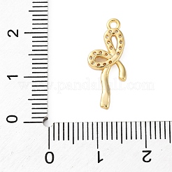 Brass Micro Pave Clear Cubic Zirconia Pendants&nbsp;KK-V016-17G