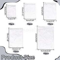 50Pcs 5 Styles PVC Resealable Bags&nbsp;ABAG-WR0001-10