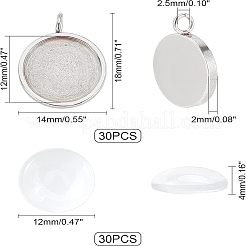62Pcs DIY 304 Stainless Steel Pendant Making Kits&nbsp;DIY-UN0002-52P