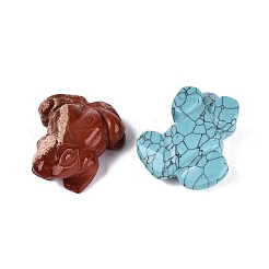 Natural & Synthetic Mixed Gemstone Frog Figurines Set&nbsp;G-Q615-11