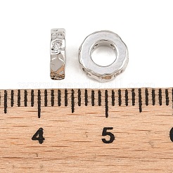 Brass Micro Pave Clear Cubic Zirconia Beads&nbsp;KK-H292-21P