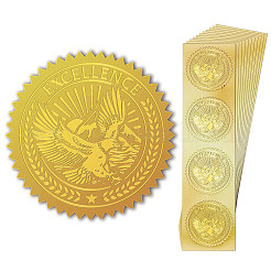 Plastic Self Adhesive Gold Foil Embossed Stickers&nbsp;DIY-WH0211-374